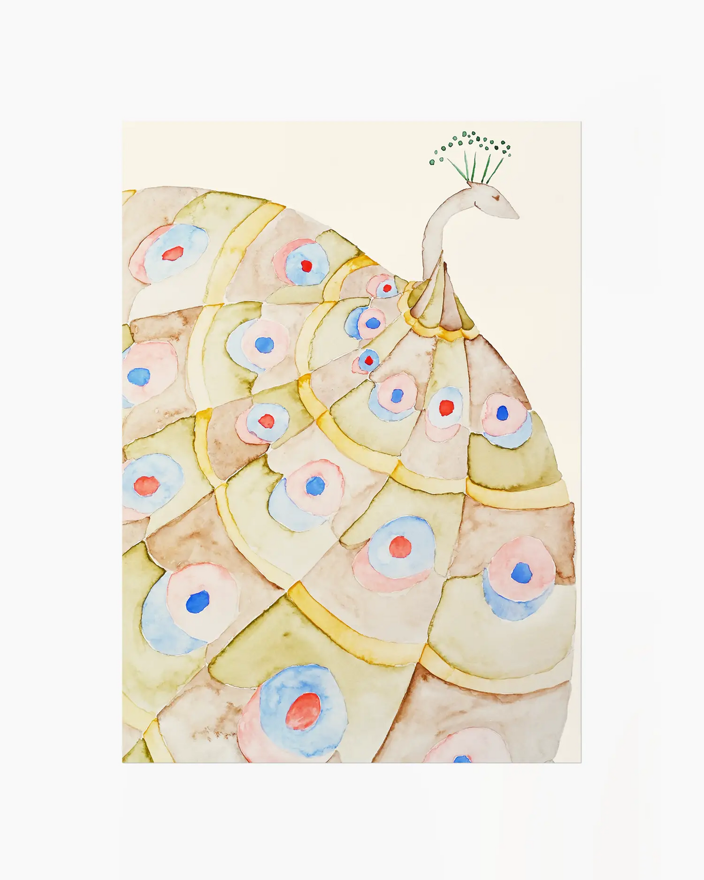 Nursery poster of a peacock