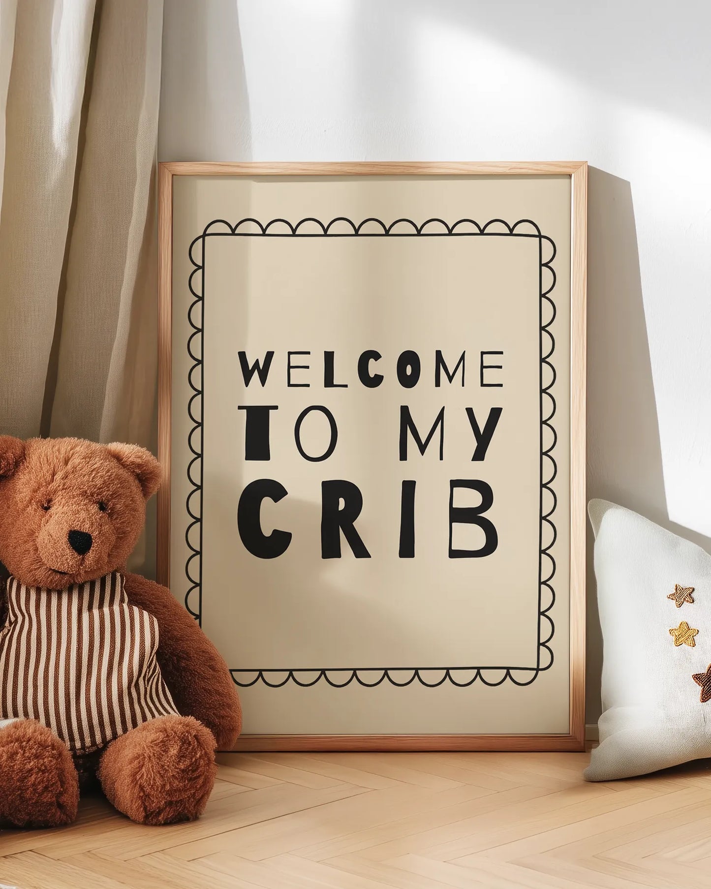 Mom, Mud & Monster Trucks Beige Poster