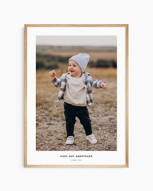 Fotoposter mit eigenem Bild und Text, verewige deine schönsten Familienfotos als Wandbild