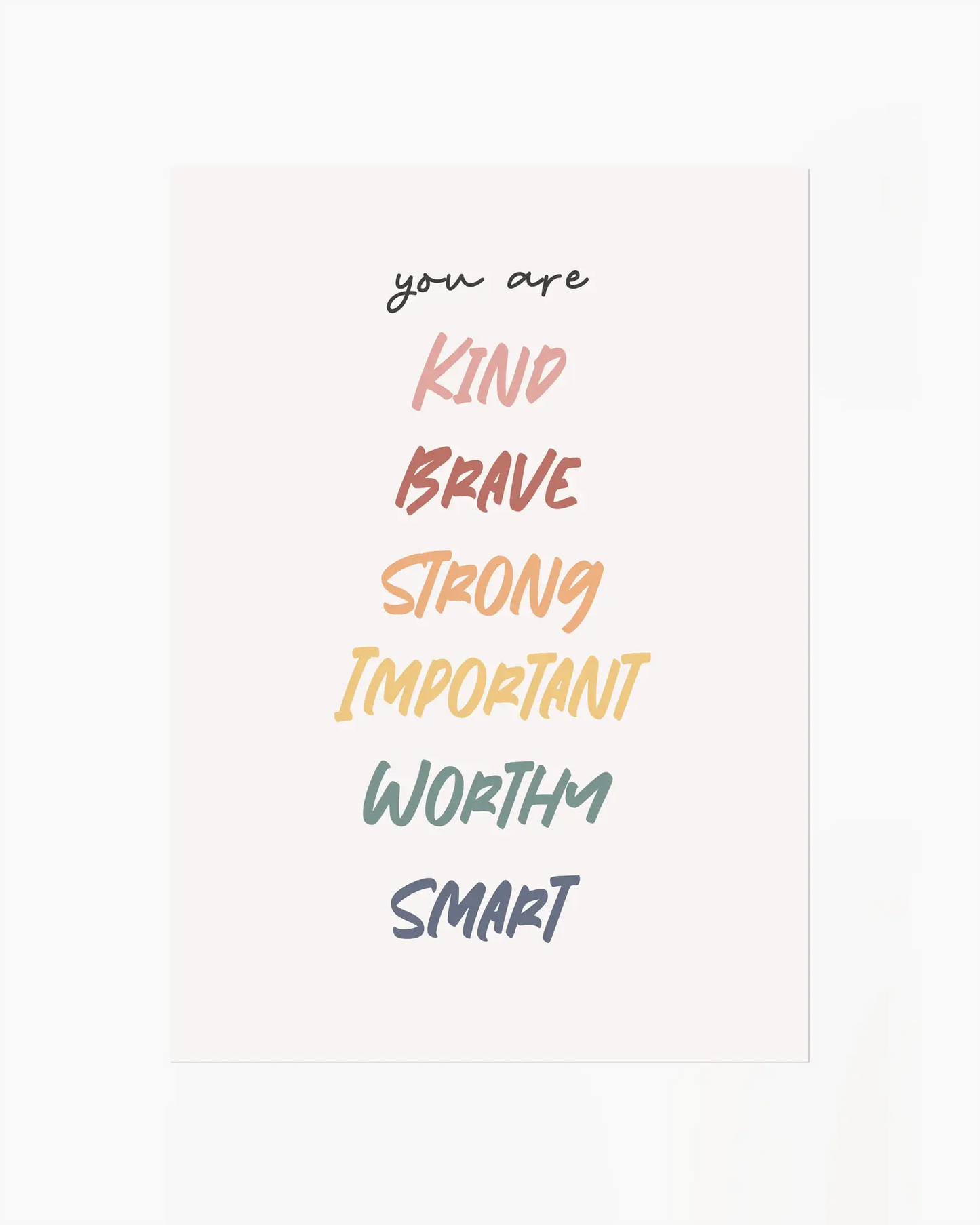 Motivational text on a light pink background