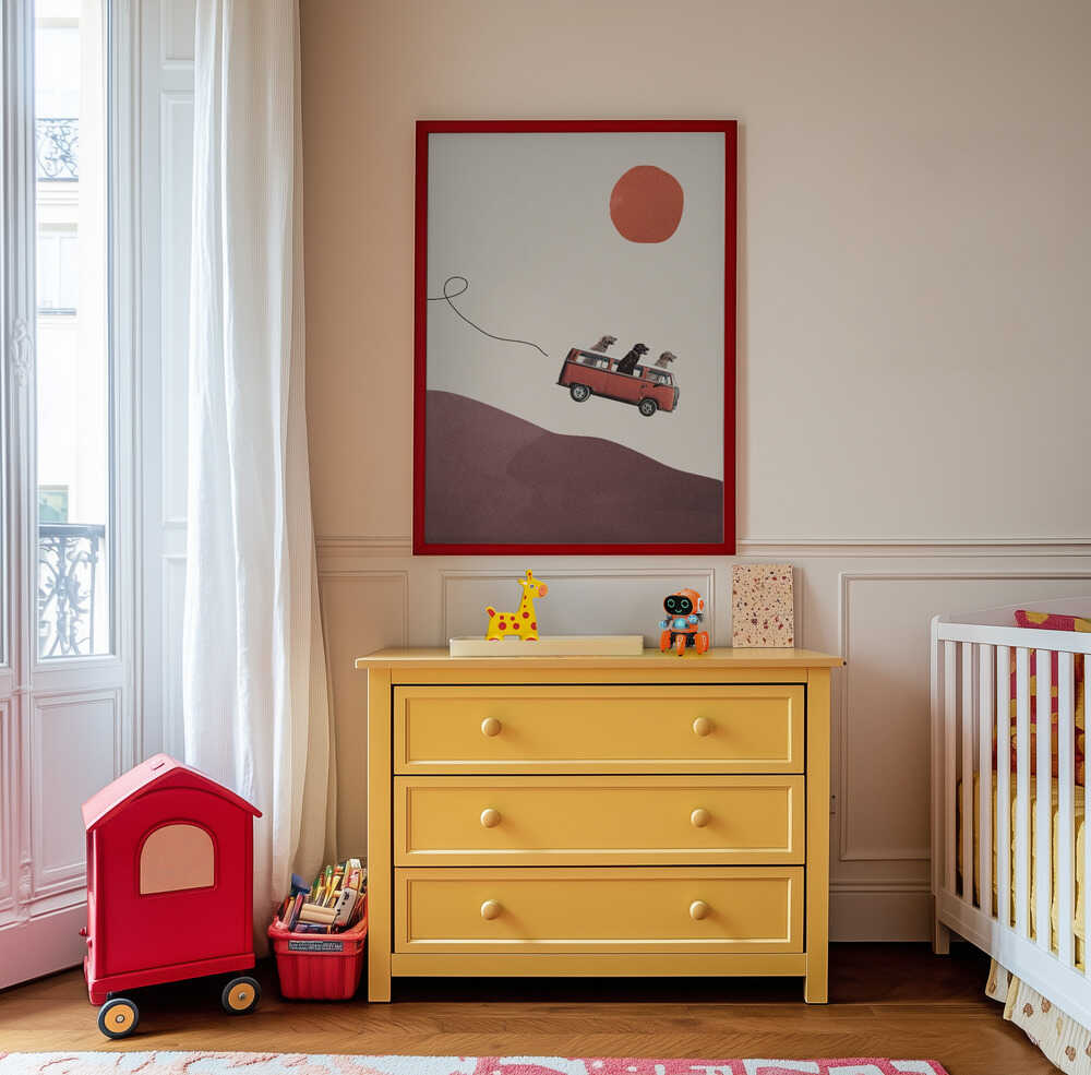 Pfoten auf der Straße Poster