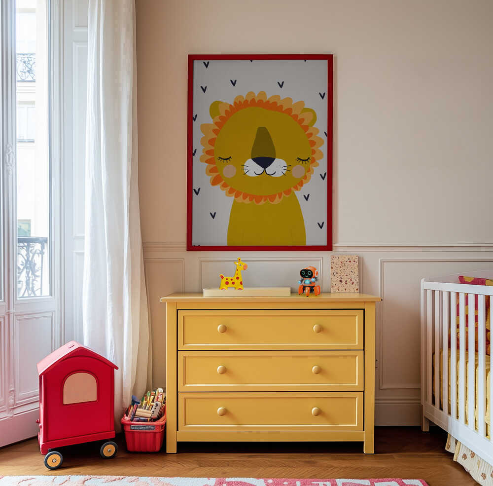 Träumender Löwe Poster