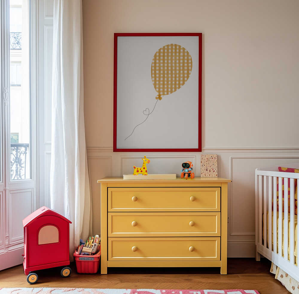 Gelber Ballon Poster