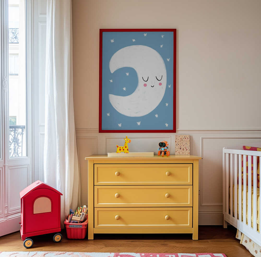 Kleiner Blauer Mond Poster