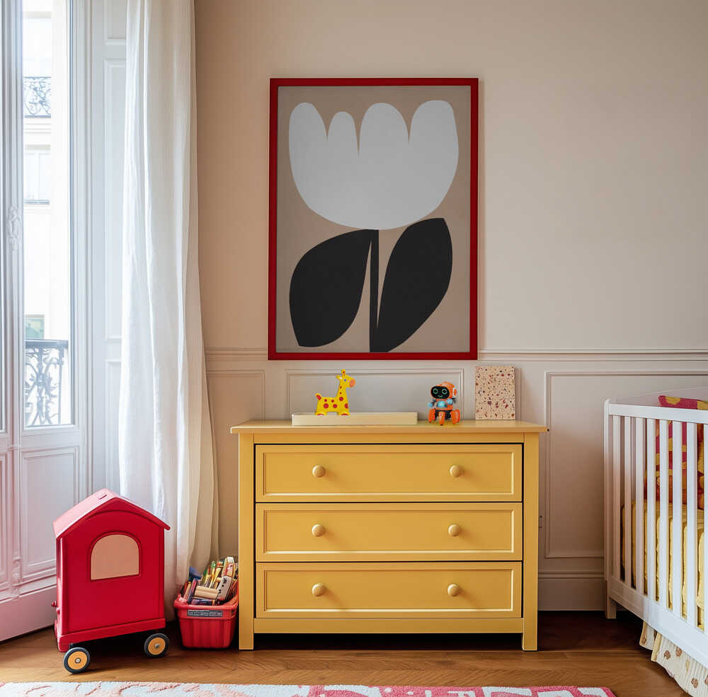 Monochrome Blüte Poster