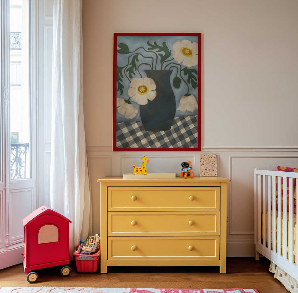 Weiße Isländische Mohnblumen Poster