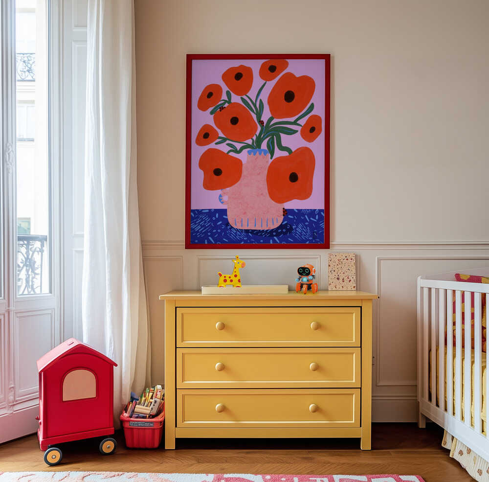 Karmesinrote Mohnblumen Poster