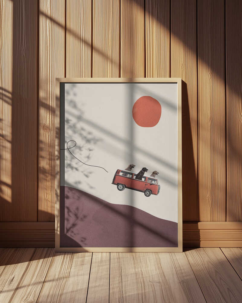 Pfoten auf der Straße Poster