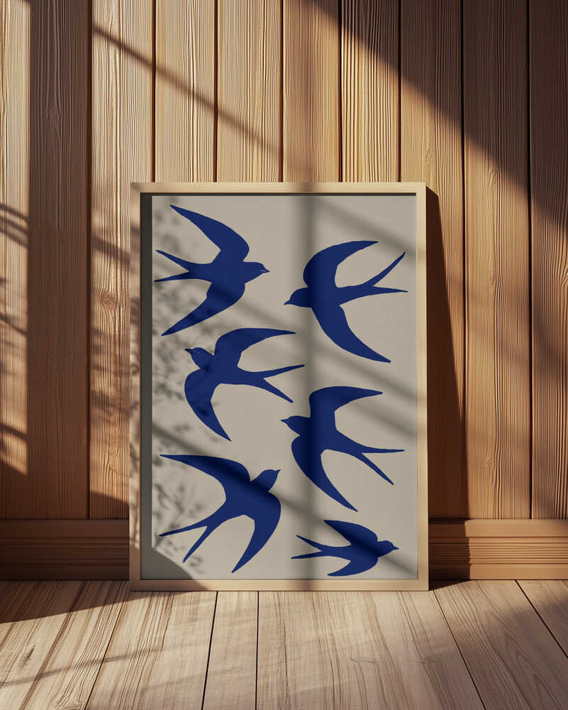 Flug der Blauen Schwalbe Poster