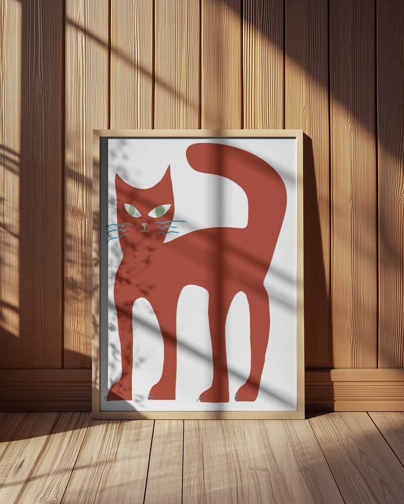Große Rote Katze Poster