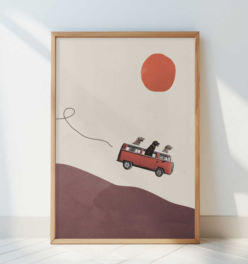 Pfoten auf der Straße Poster