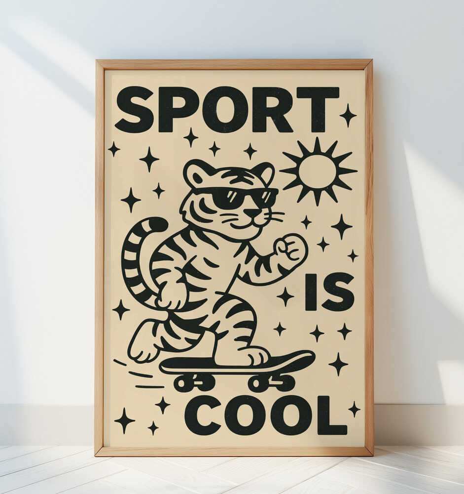 Skateboard-Tiger Poster
