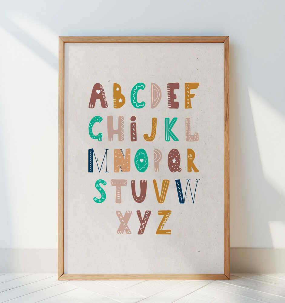 Verspieltes Alphabet Poster