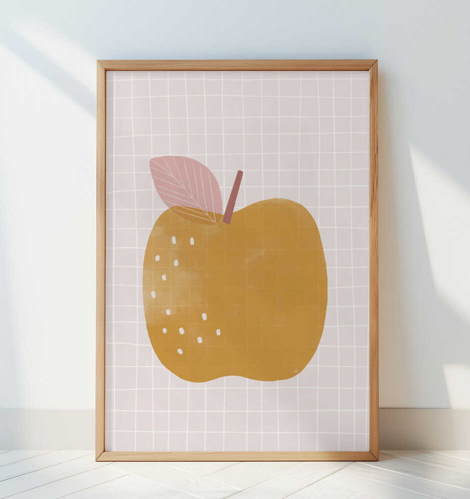 Gelber Apfel Poster