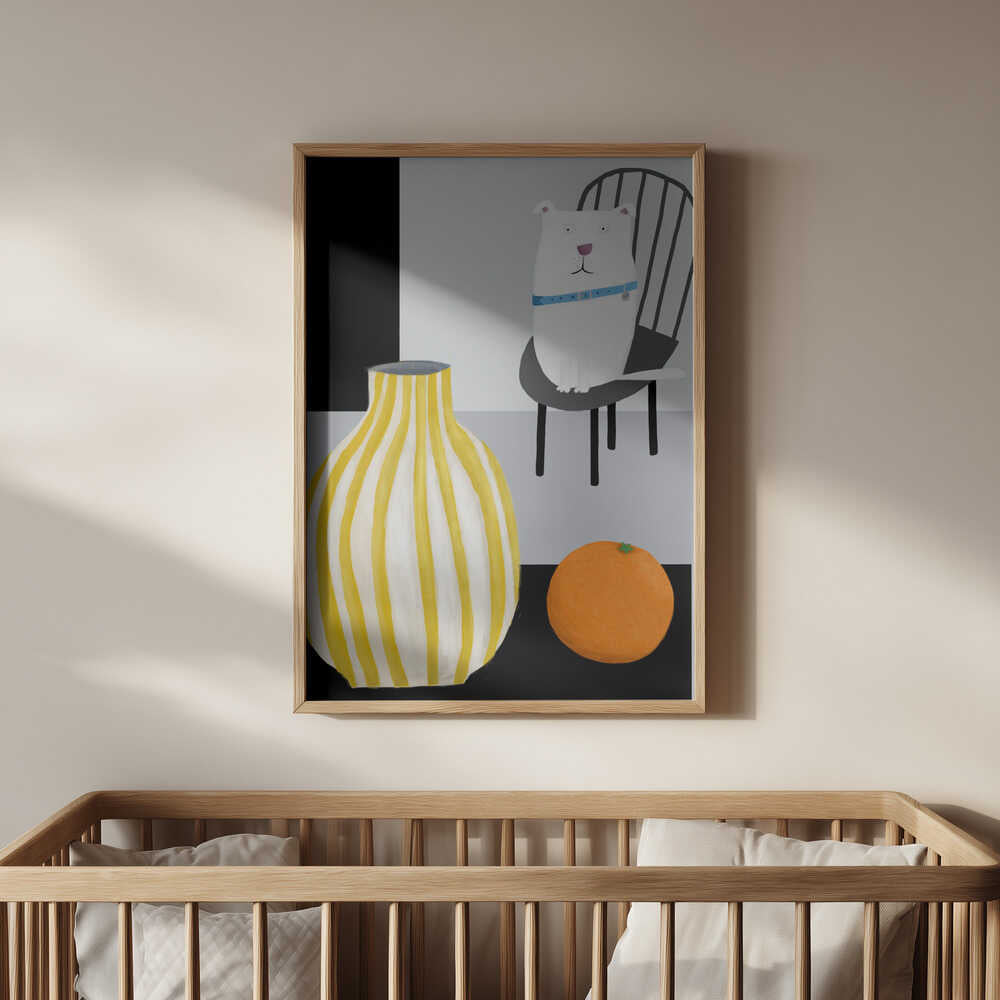 Lustiger Weißer Hund Poster