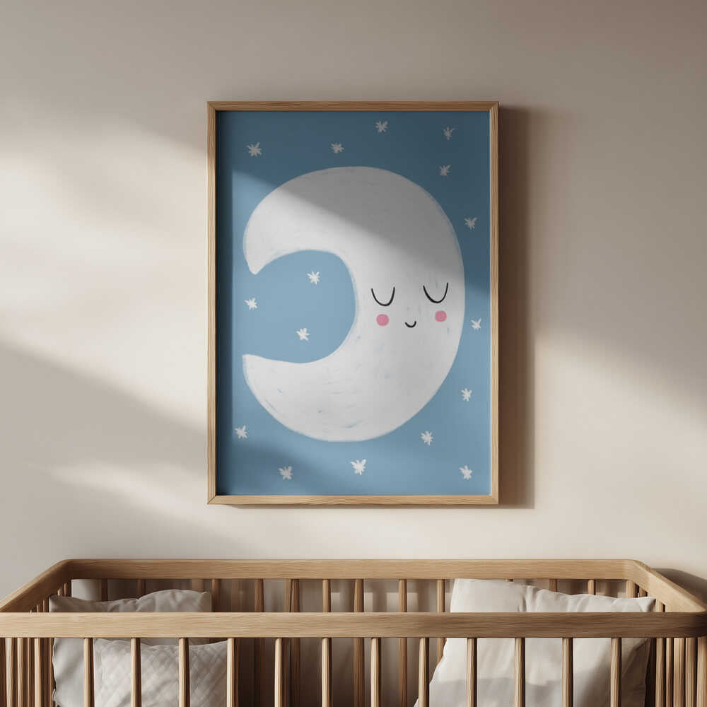 Kleiner Blauer Mond Poster