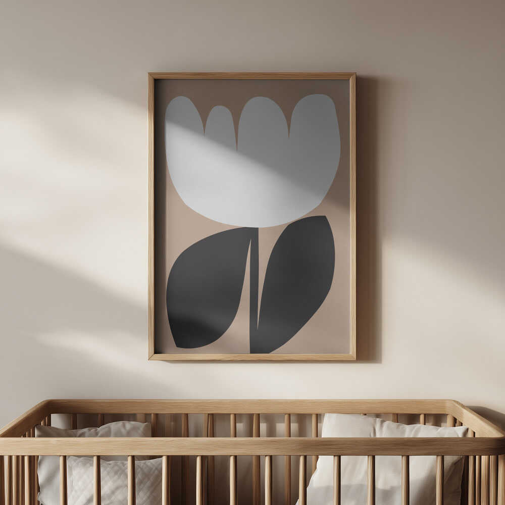 Monochrome Blüte Poster