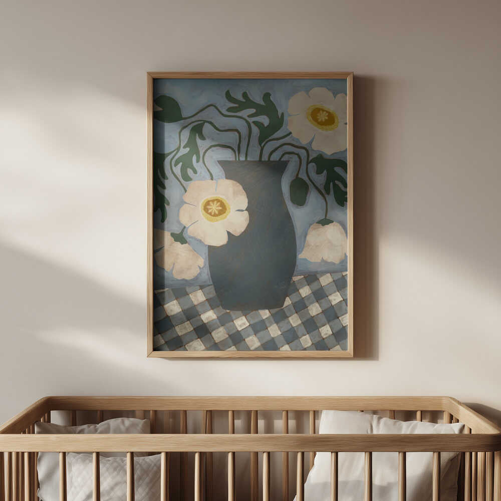 Weiße Isländische Mohnblumen Poster