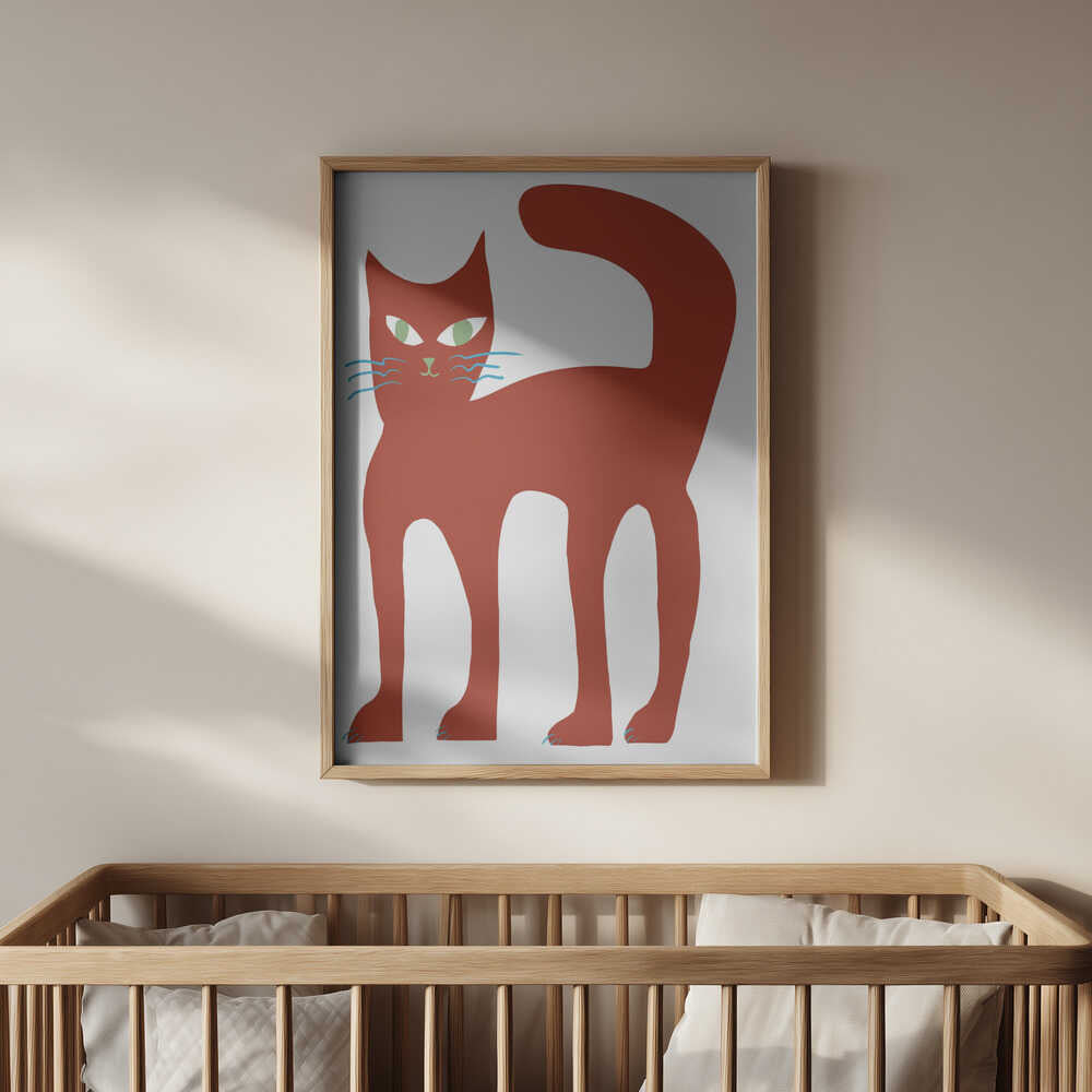 Große Rote Katze Poster