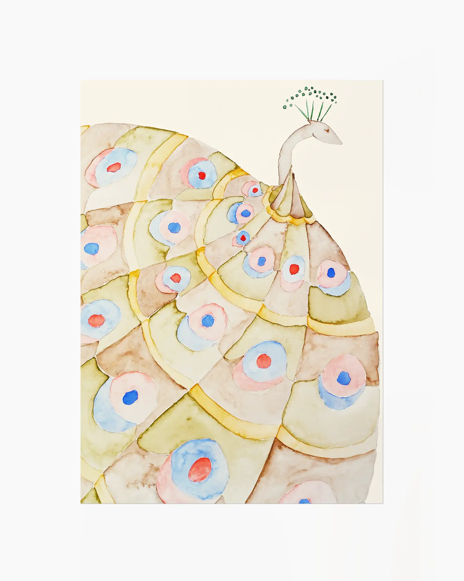 Nursery poster of a peacock