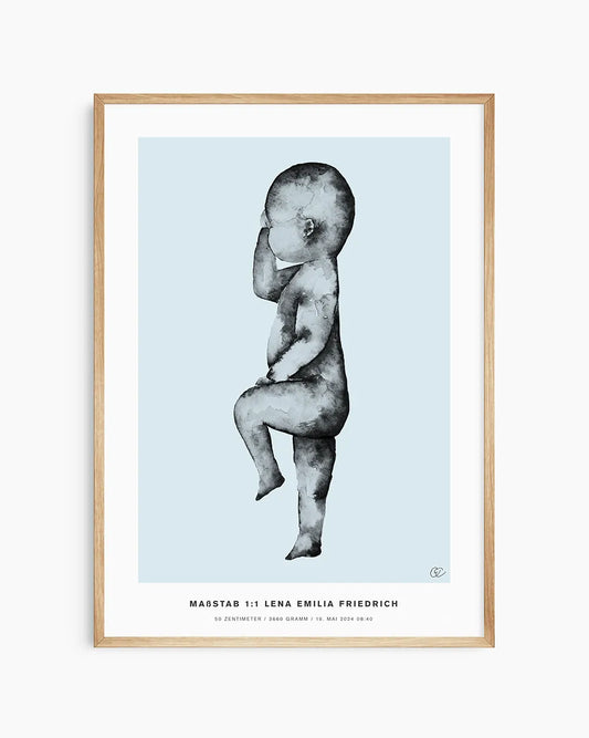 Geburtserinnerung in stilvoller Posterform