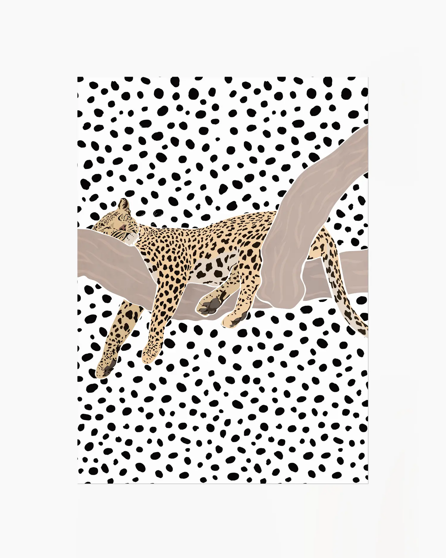 Leopard on a patterned background