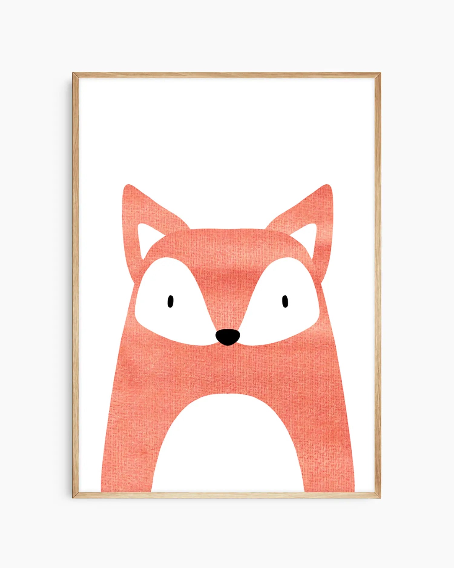 Framed illustration of a fox on a white background