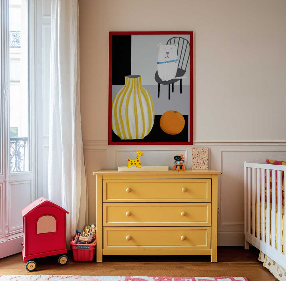 Lustiger Weißer Hund Poster