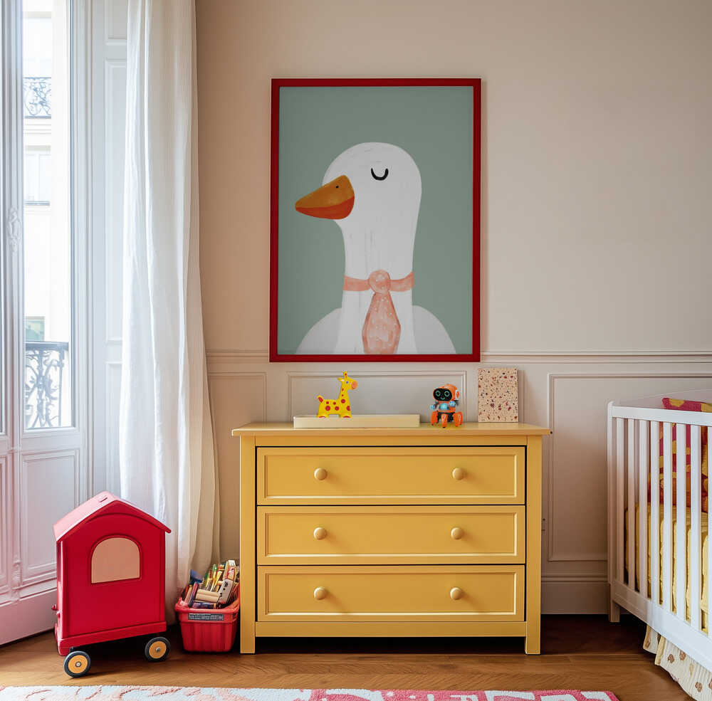 Gans mit Krawatte Poster