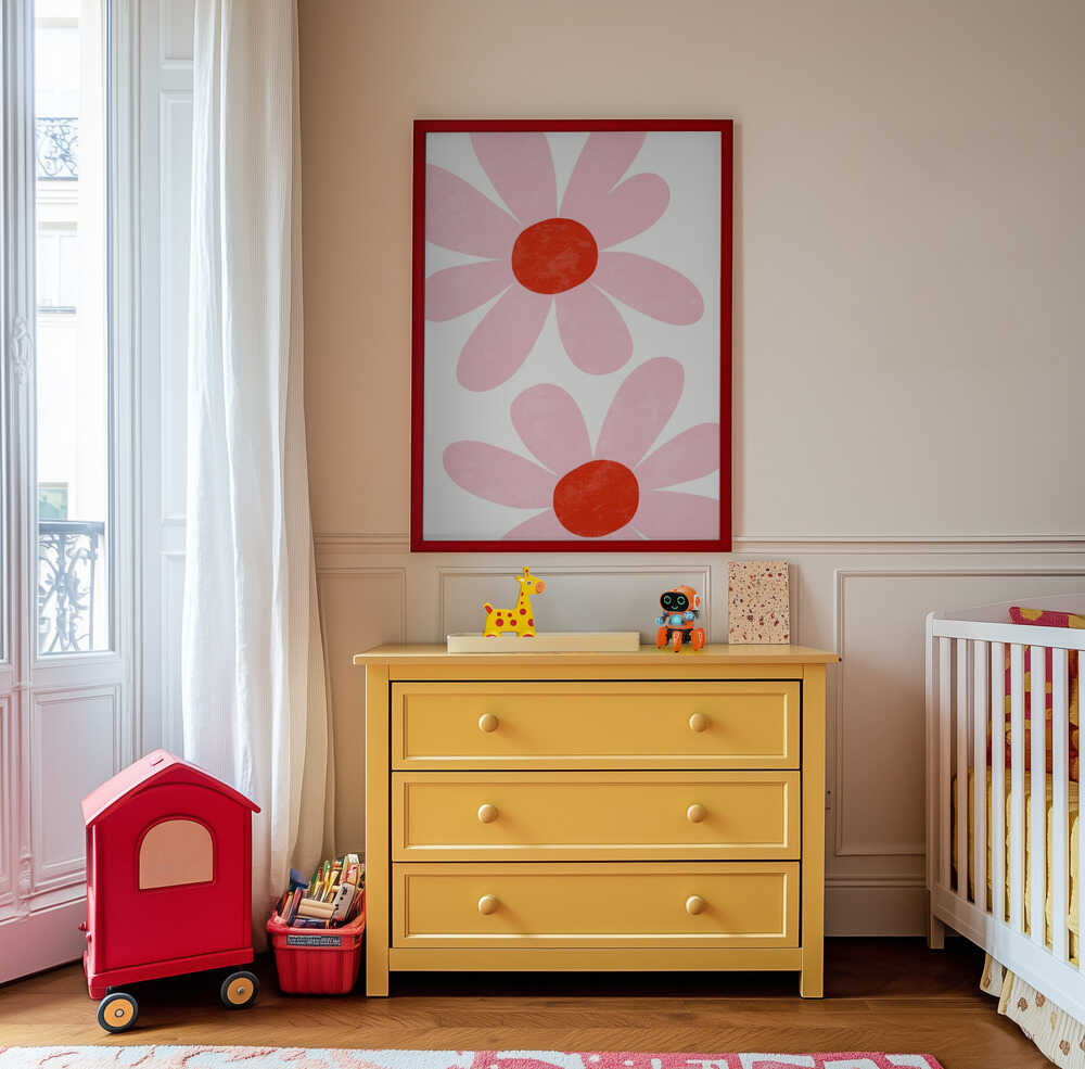 Rosa Blütenblatt Poster