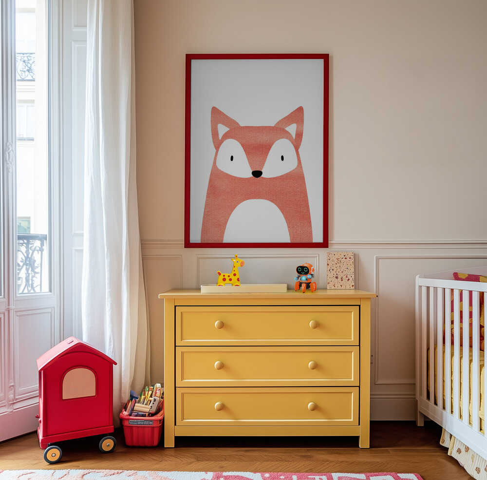 Fuchs in Aquarell Poster