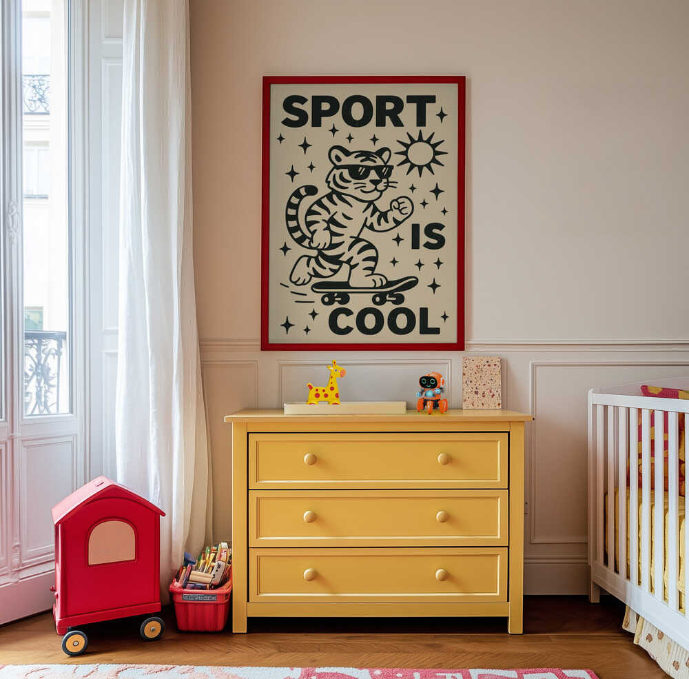 Skateboard-Tiger Poster