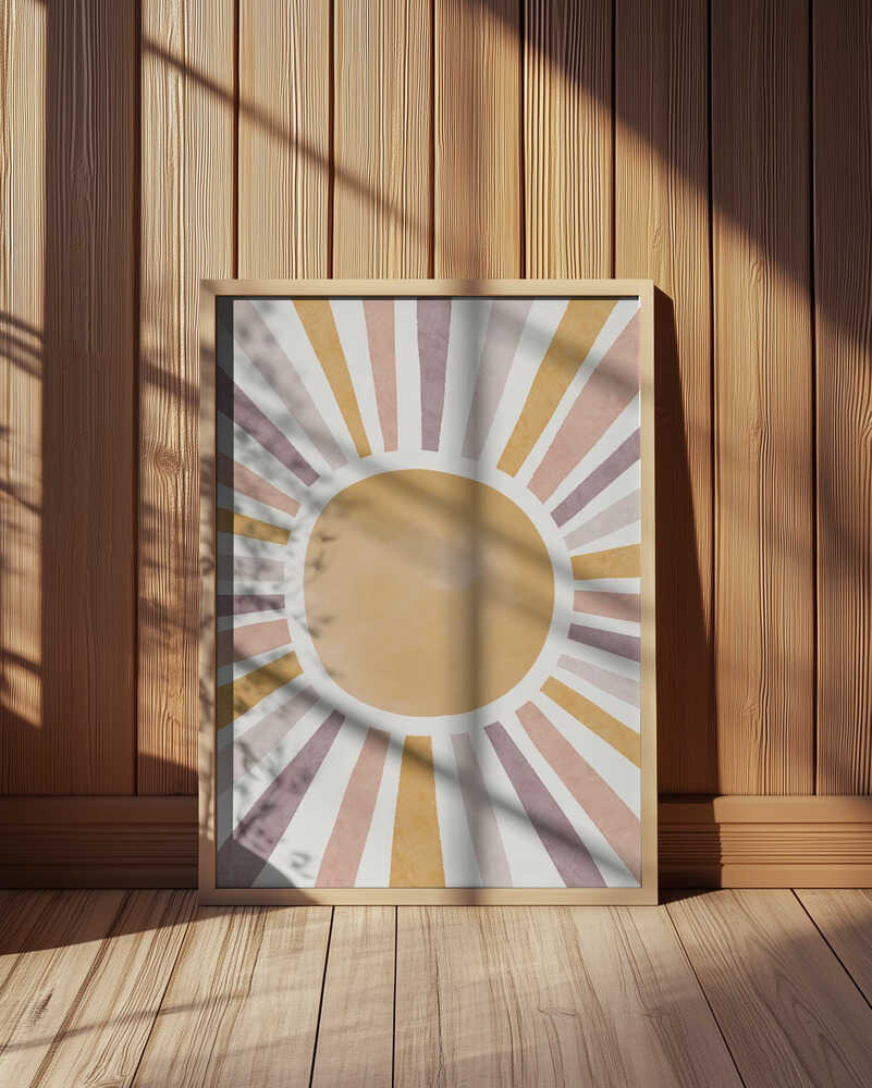 Aquarell Sonne Poster