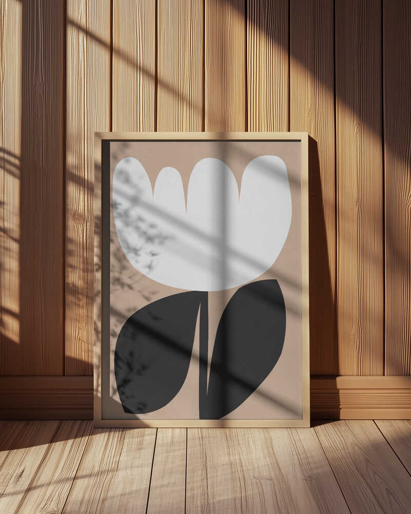 Monochrome Blüte Poster