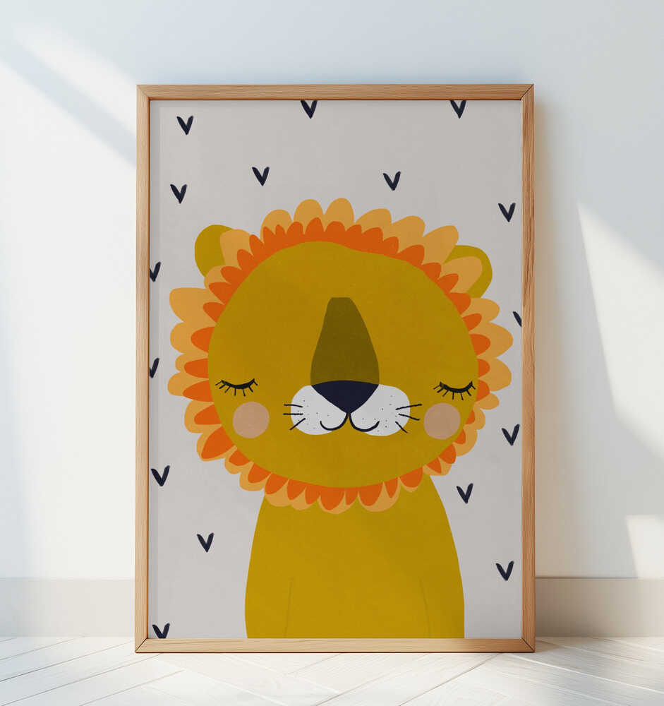 Träumender Löwe Poster