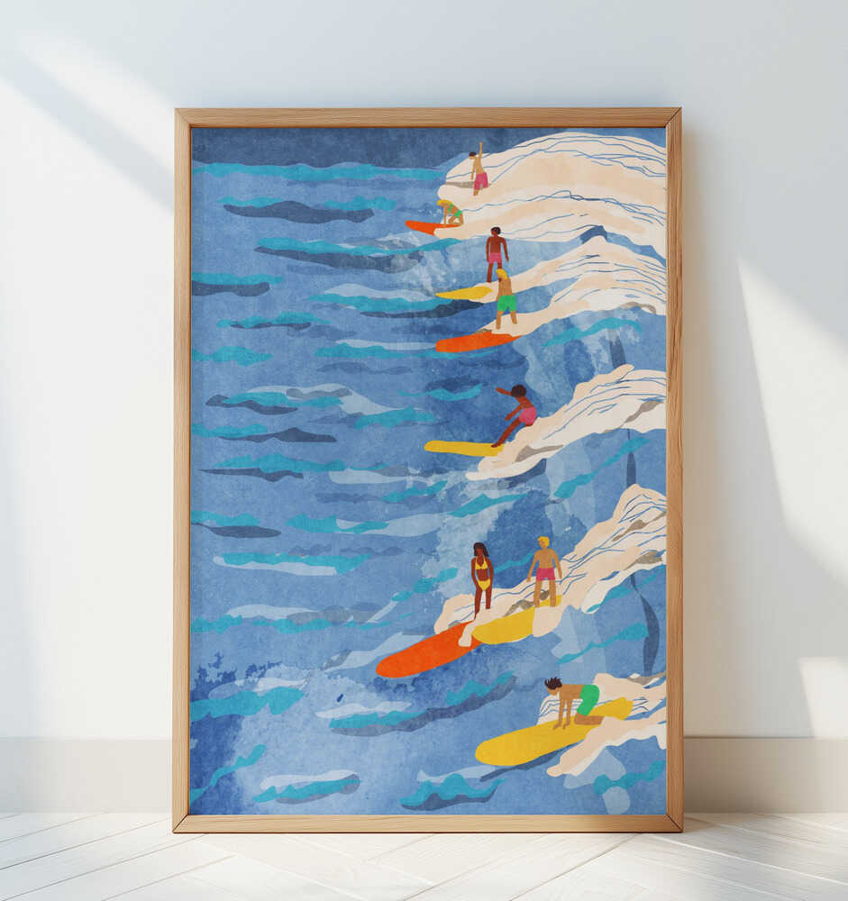 Entspanntes Surfen Poster