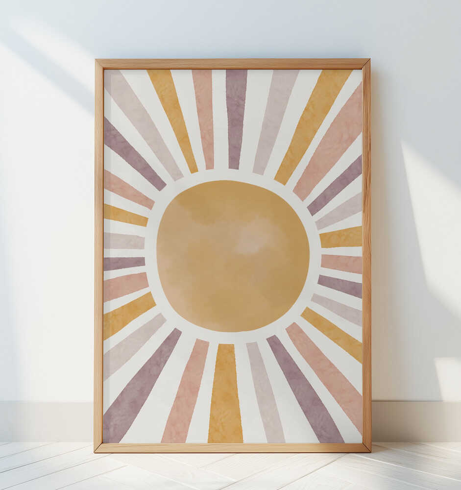 Aquarell Sonne Poster