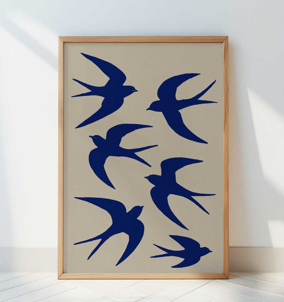 Flug der Blauen Schwalbe Poster