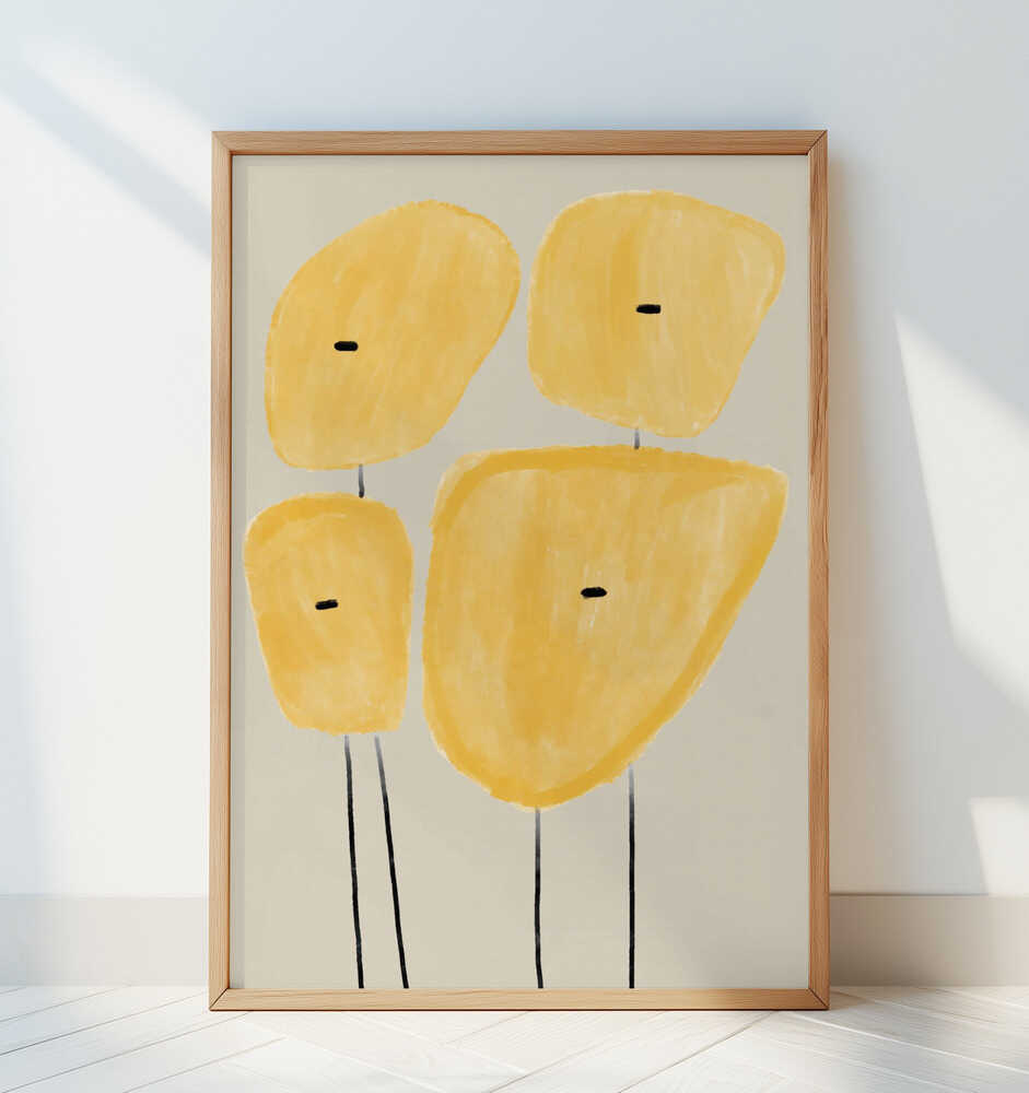 Goldene Blütenblätter Poster