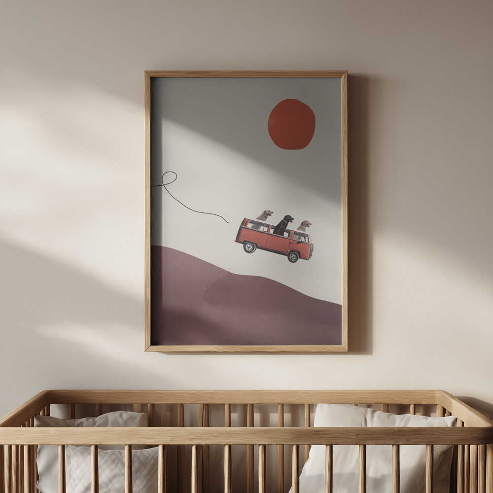 Pfoten auf der Straße Poster